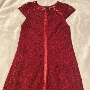 Beautiful burgundy lace dress size XS/S